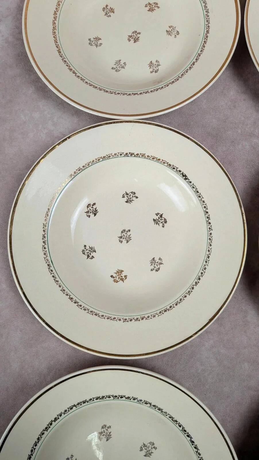 Set of 6 Gien deep plates
