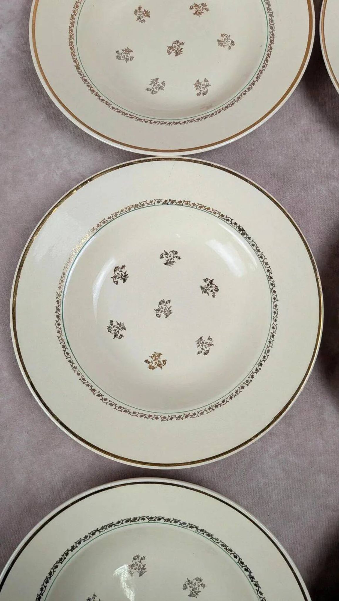 Set of 6 Gien deep plates