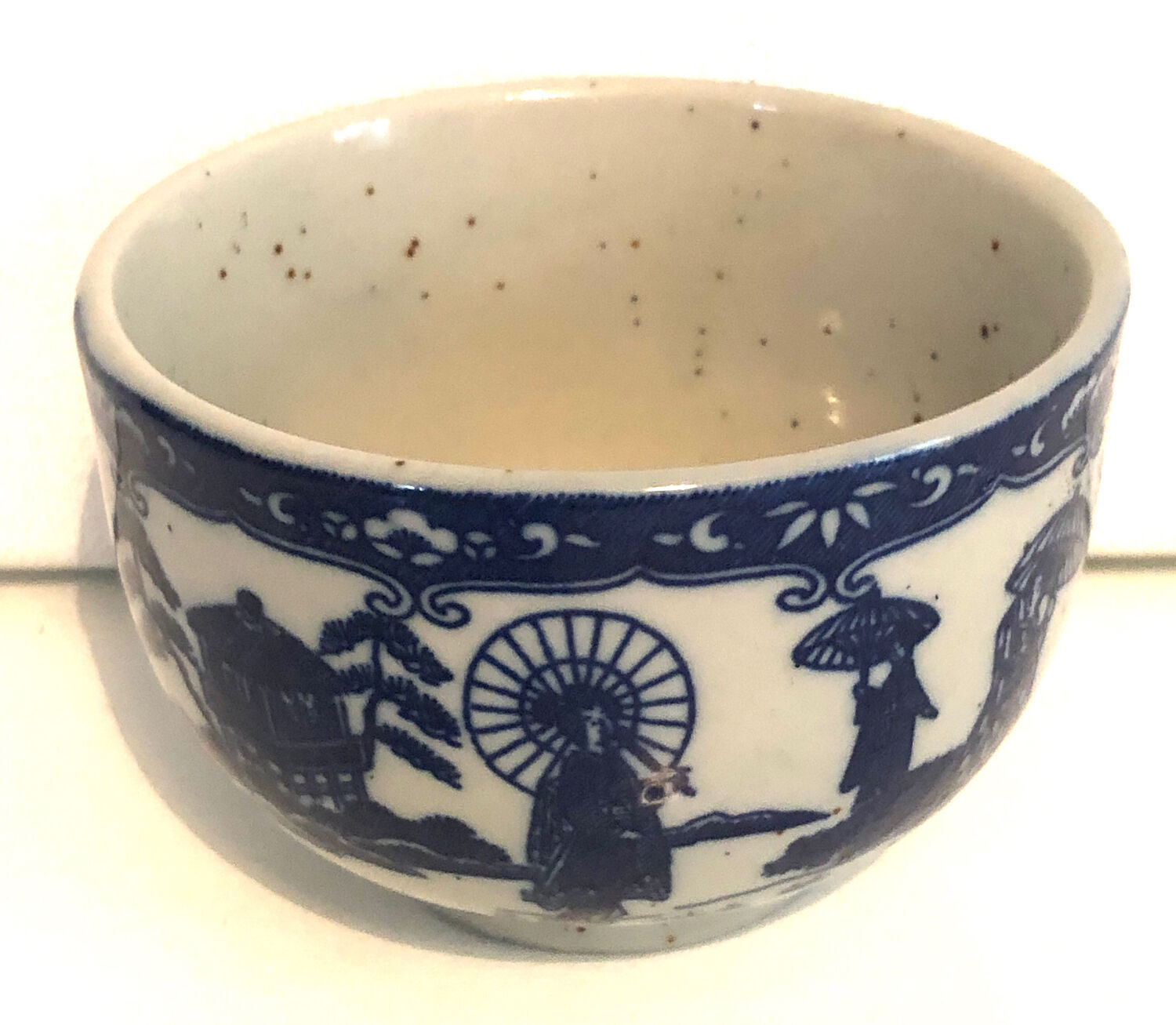 Japanese blue and white ceramic cup