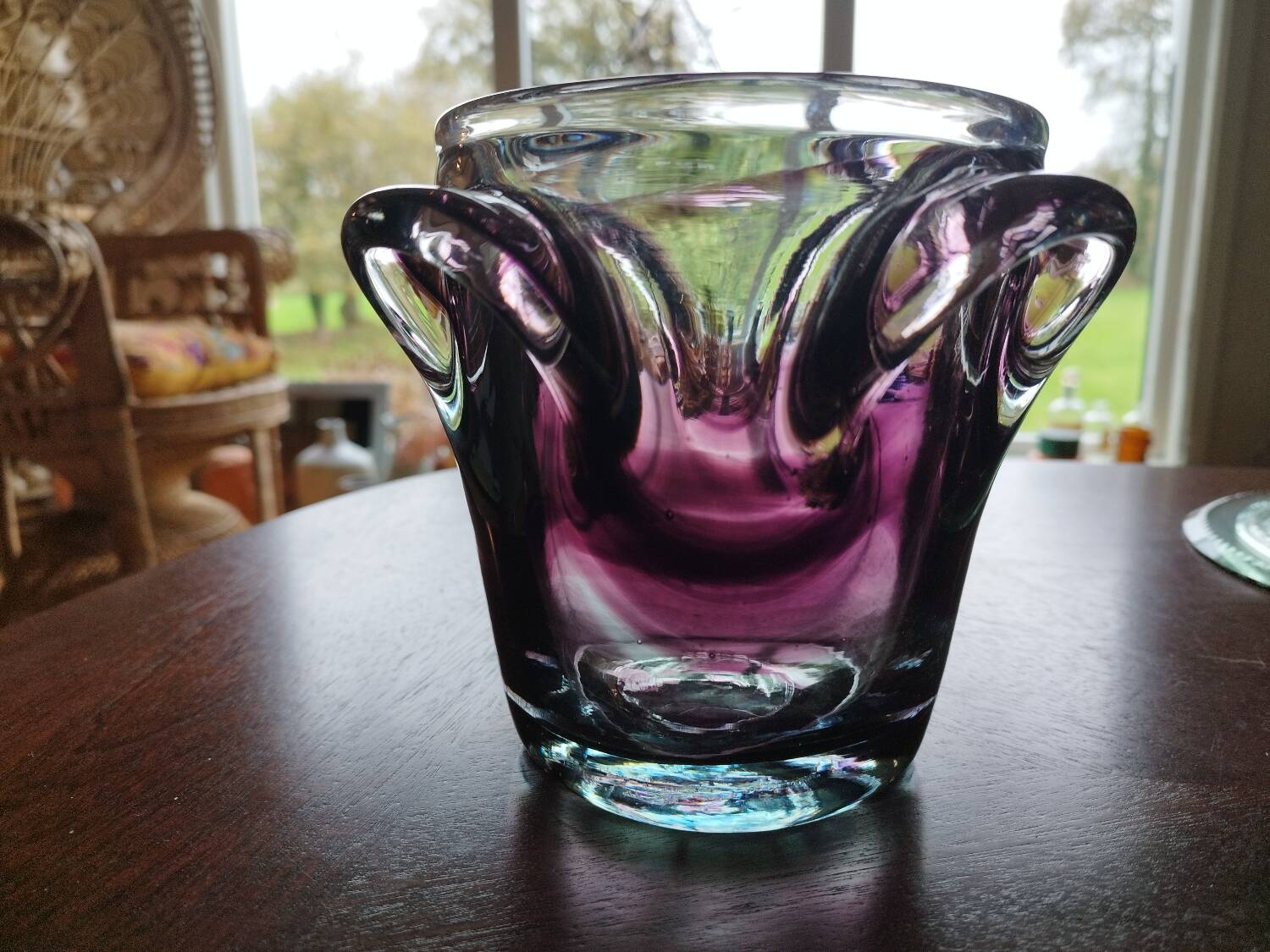 JC Novaro hand-blown glass ice bucket