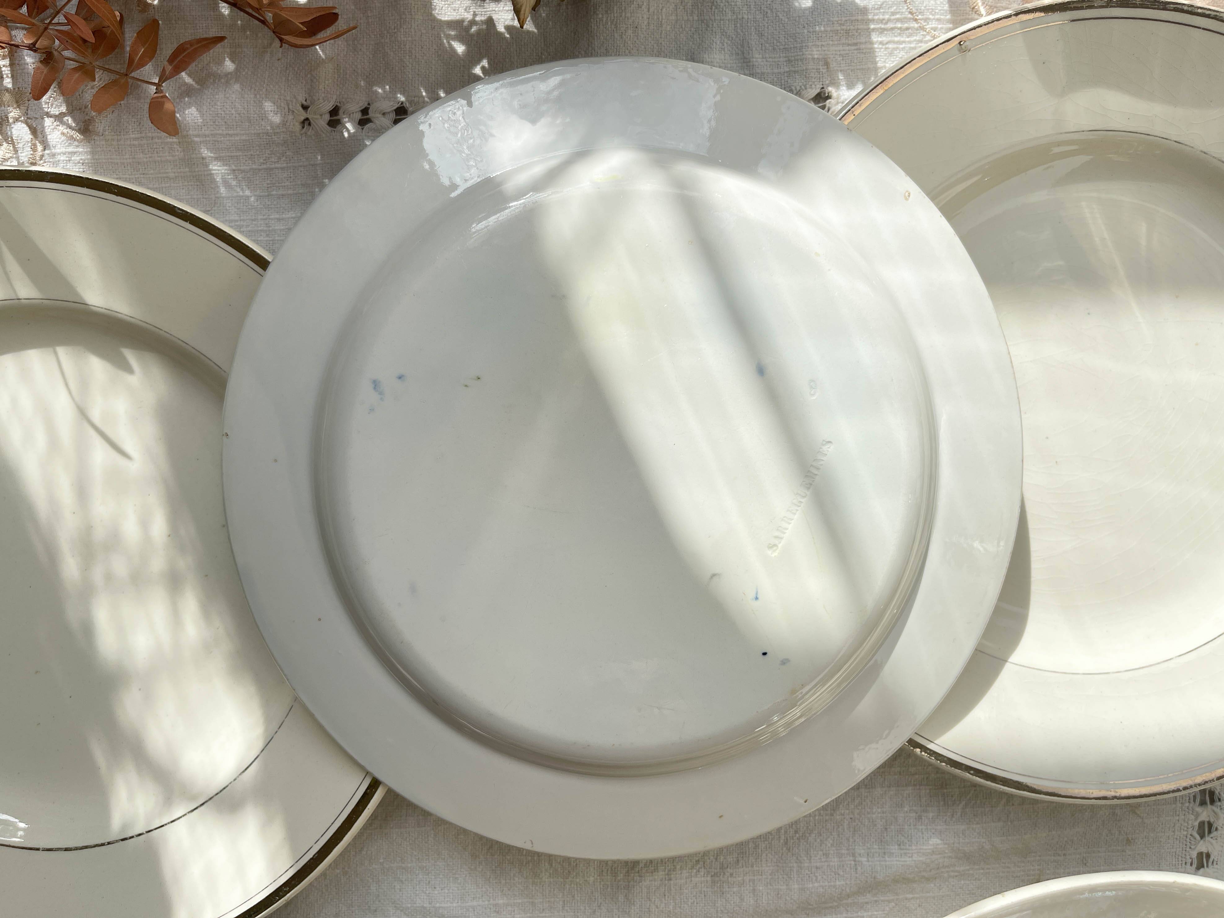 6 Mismatched Vintage Plates with Floral Pattern