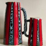 2 pichets, vases vintage en céramique d’art Luc Vallauris
