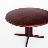 Scandinavian dining table with two extensions.Gudme Mobelfabrik. Rosewood. Denmark, 1960s