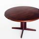 Scandinavian dining table with two extensions.Gudme Mobelfabrik. Rosewood. Denmark, 1960s