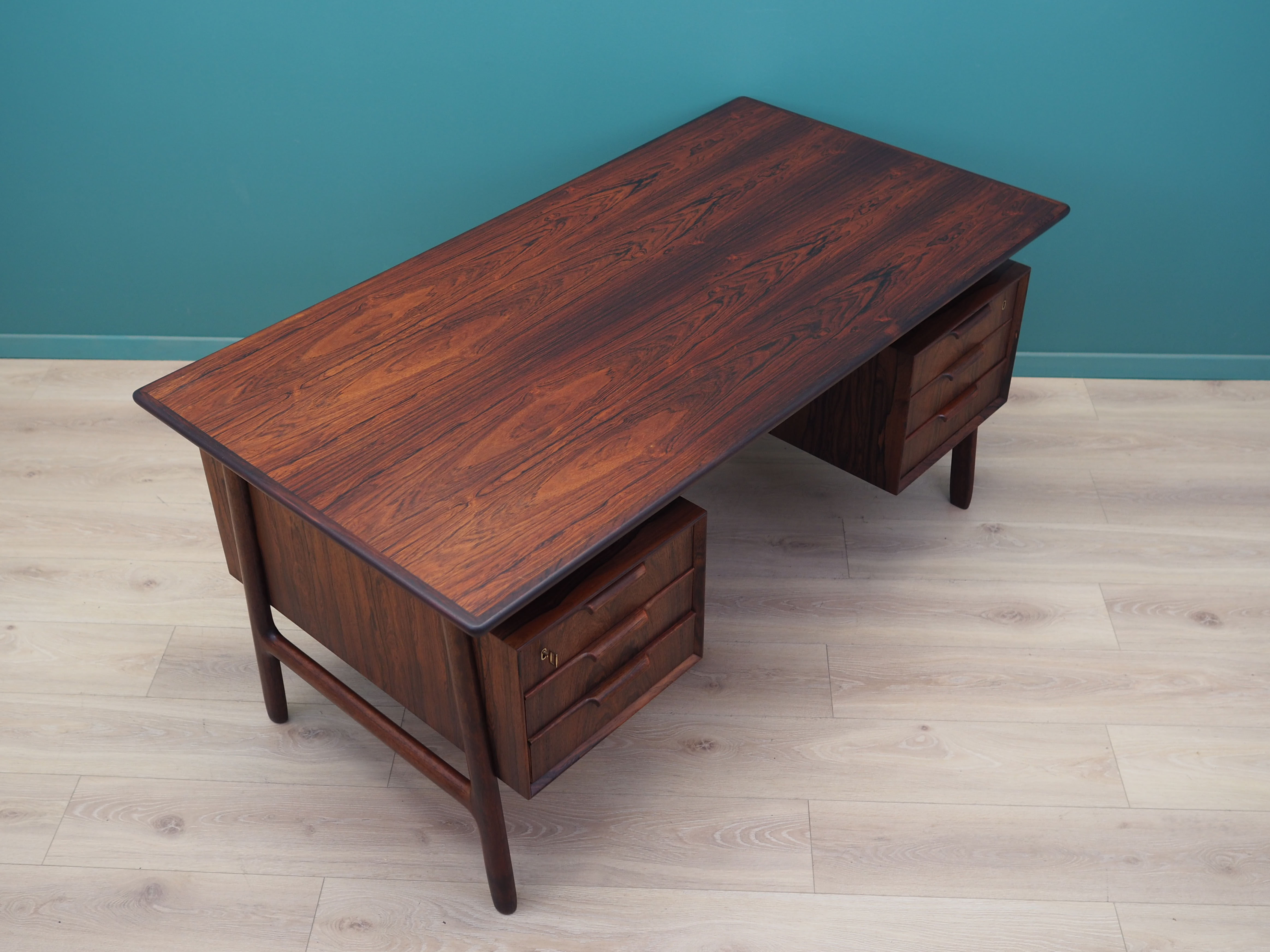 Rosewood desk, Danish design, 1970s, made by Omann Jun