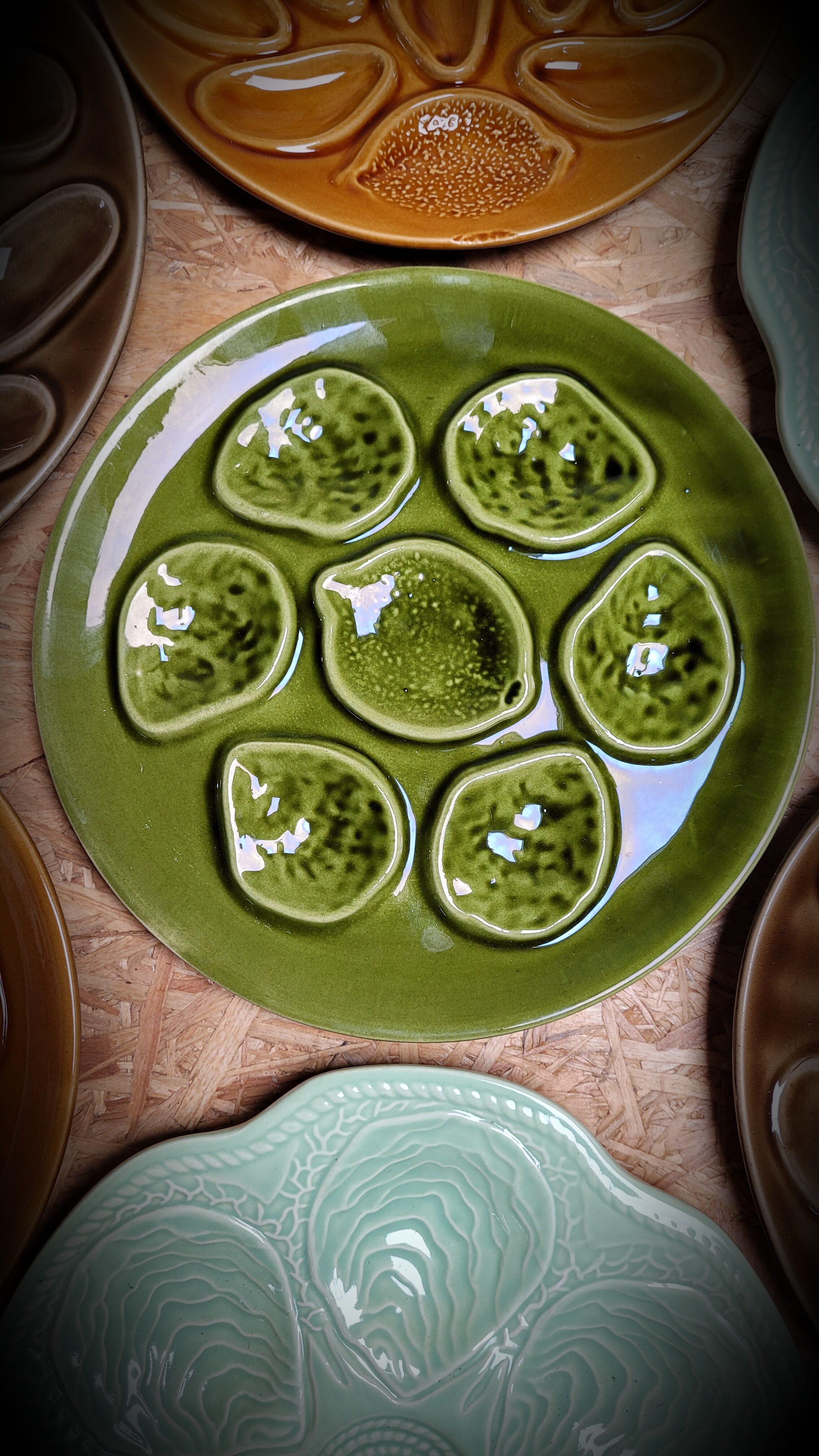 Green oyster plate