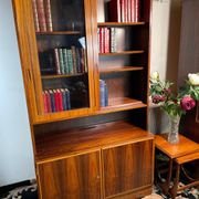 Mid century retro vintage wall unit bookcase danish design by poul hundevad rosewood 1950-1960