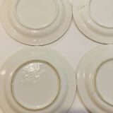 4 plates Quadrifoglio Italy speckled black and blue