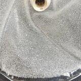 Suspension vintage en verre givré style fleur – Lampe plafonnier des années