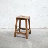Vintage wooden workshop stool