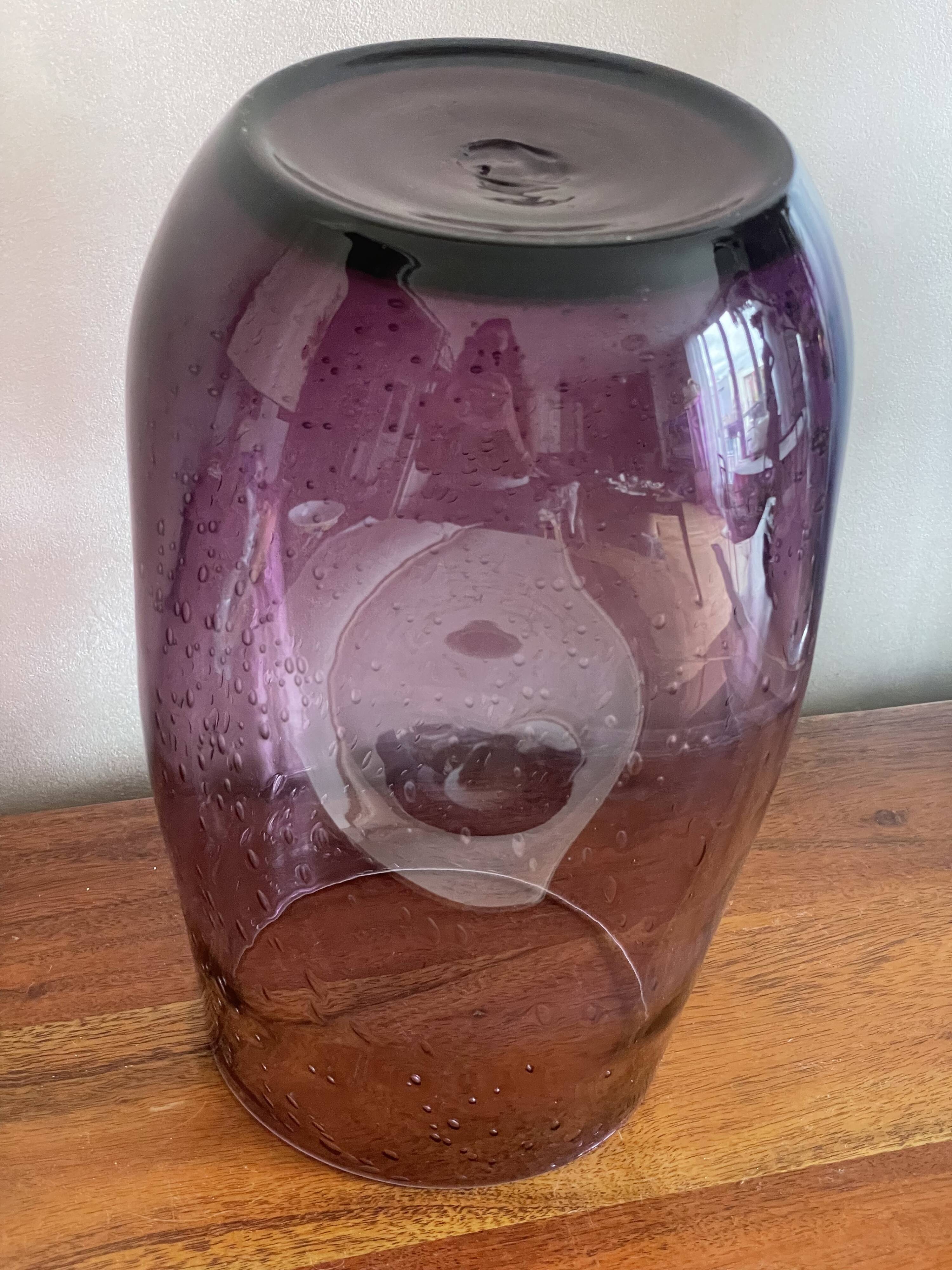 Large Biot glass vase