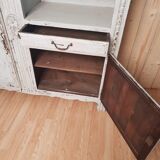 Old blue patinated buffet