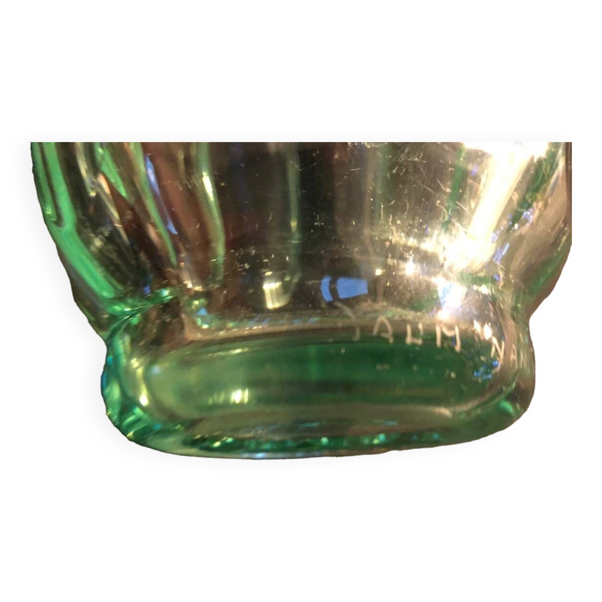 Glass-sided vase signed Daum Nancy 1950