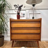 Vintage compass foot chest of drawers