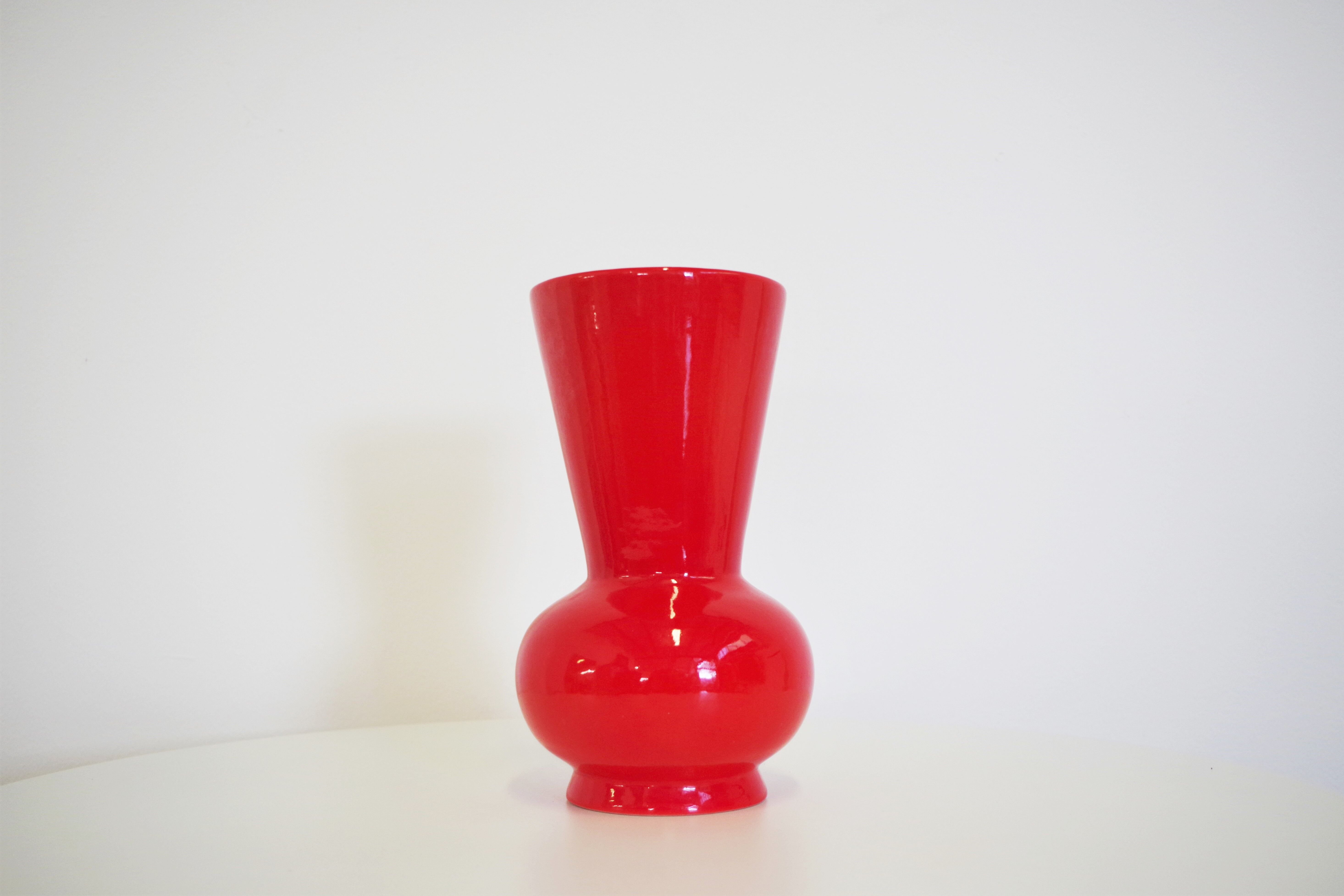 Italian ceramic vase by Pozzi, 1970