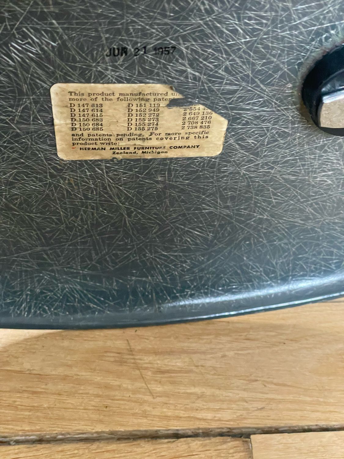 Pair of DSW chairs by Charles and Ray Eames, Herman Miller edition