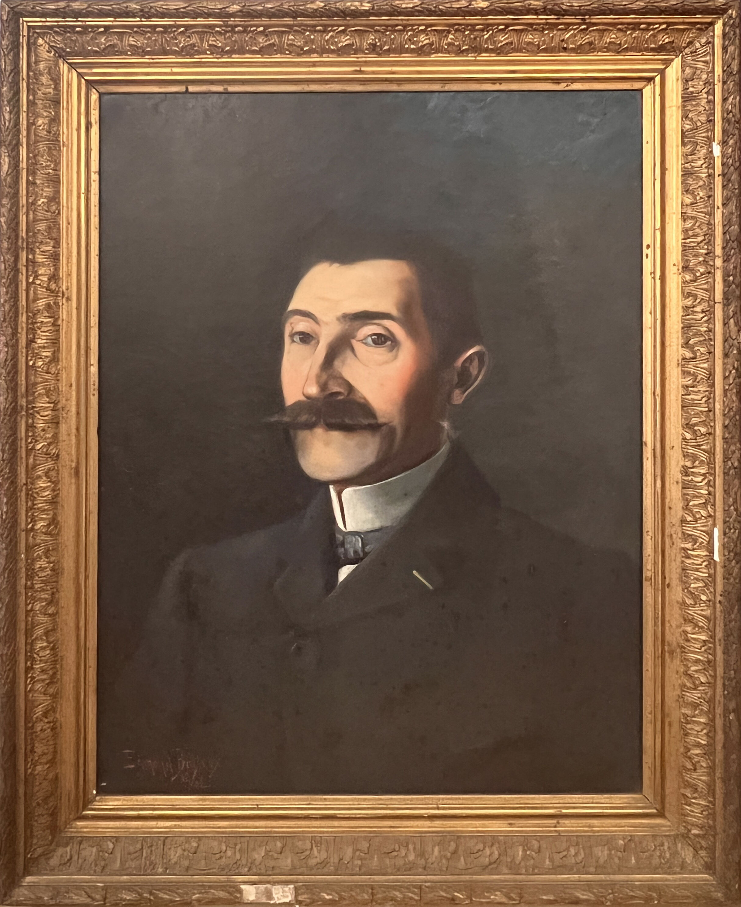 Huile sur toile - portrait homme