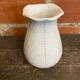Vintage White Ceramic Flower-Shaped Vase France