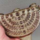 Three-armed ceramic candlestick. Denmark 1970s