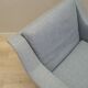 Fauteuil gris, design danois, années 1960, production : Danemark