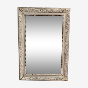 Mirror XIXth gray shabby 77 x 53 cm