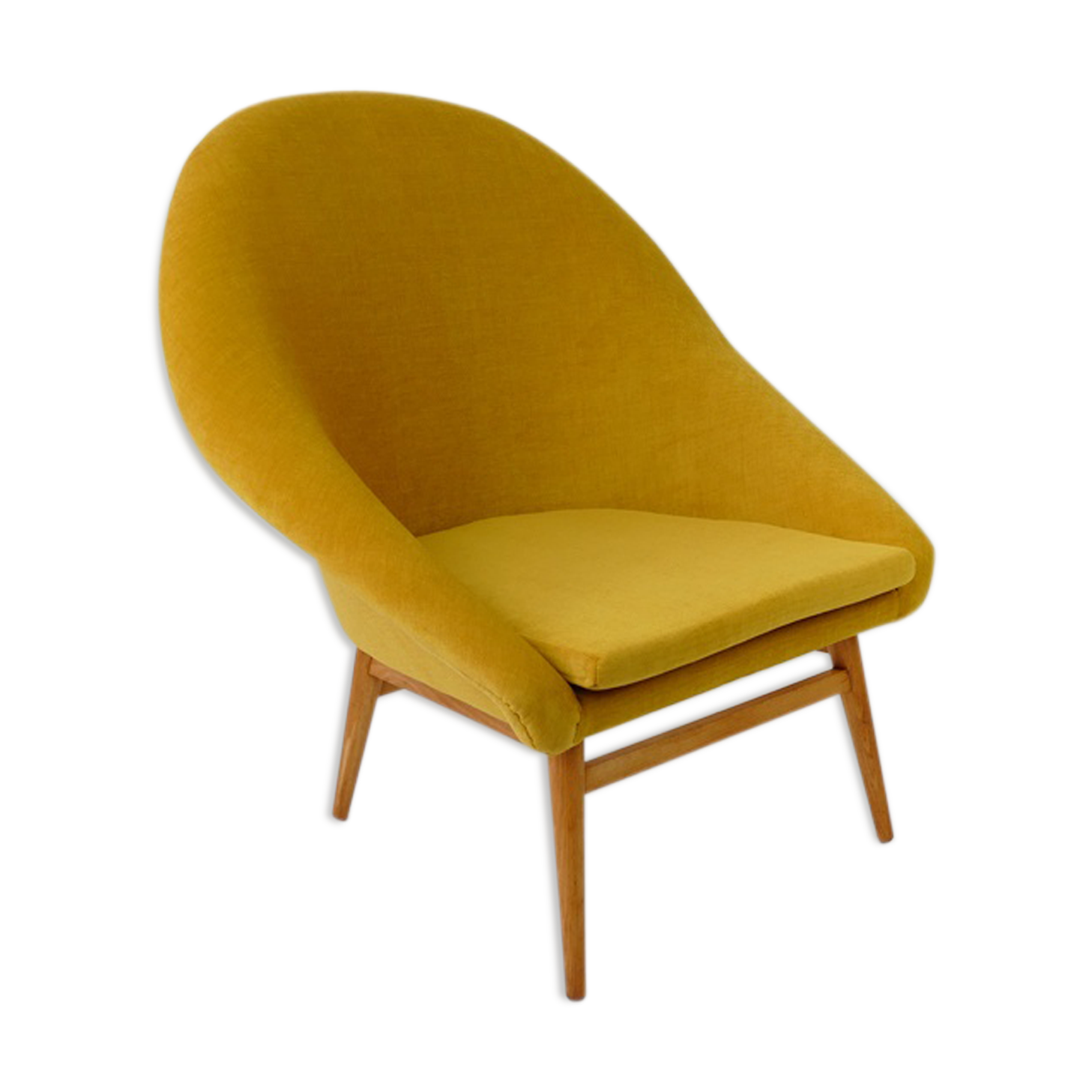 Vintage Yellow Shell Chair