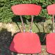 Pair of red Formica chairs from the 70s