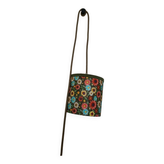Nomadic bohemian chic lantern / floral fabric, jute cord