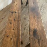 Paire de bancs de ferme
