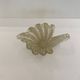 Murano Barovier 'Zebrati' Decor Glass Shell Bowl Hollywood Regency, 1960s