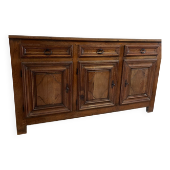Rustic oak sideboard, 3 doors, 3 drawers