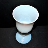 Ancient opaline white glass goblet with a soap bubble effect.