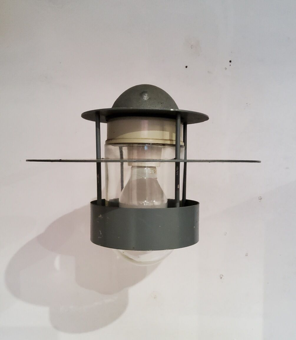 Metal and glass wall lamp by Jens Møller-Jensen for Louis Poulsen