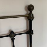 Victorian bed wrought iron and brass