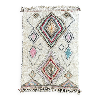 splendid new carpet in Berber wool beni ourain 140x205 cm