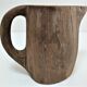 Solid wood pitcher patinated brutalist 60s