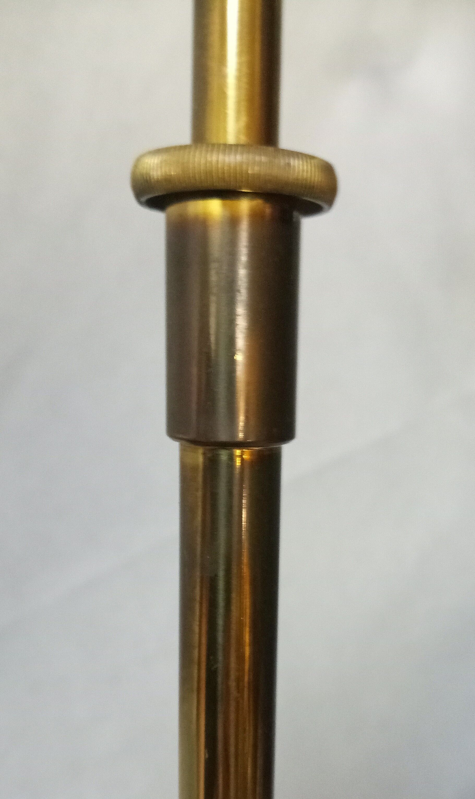 adjustable brass floor lamp by Florian Schulz for Interline, germany 70s