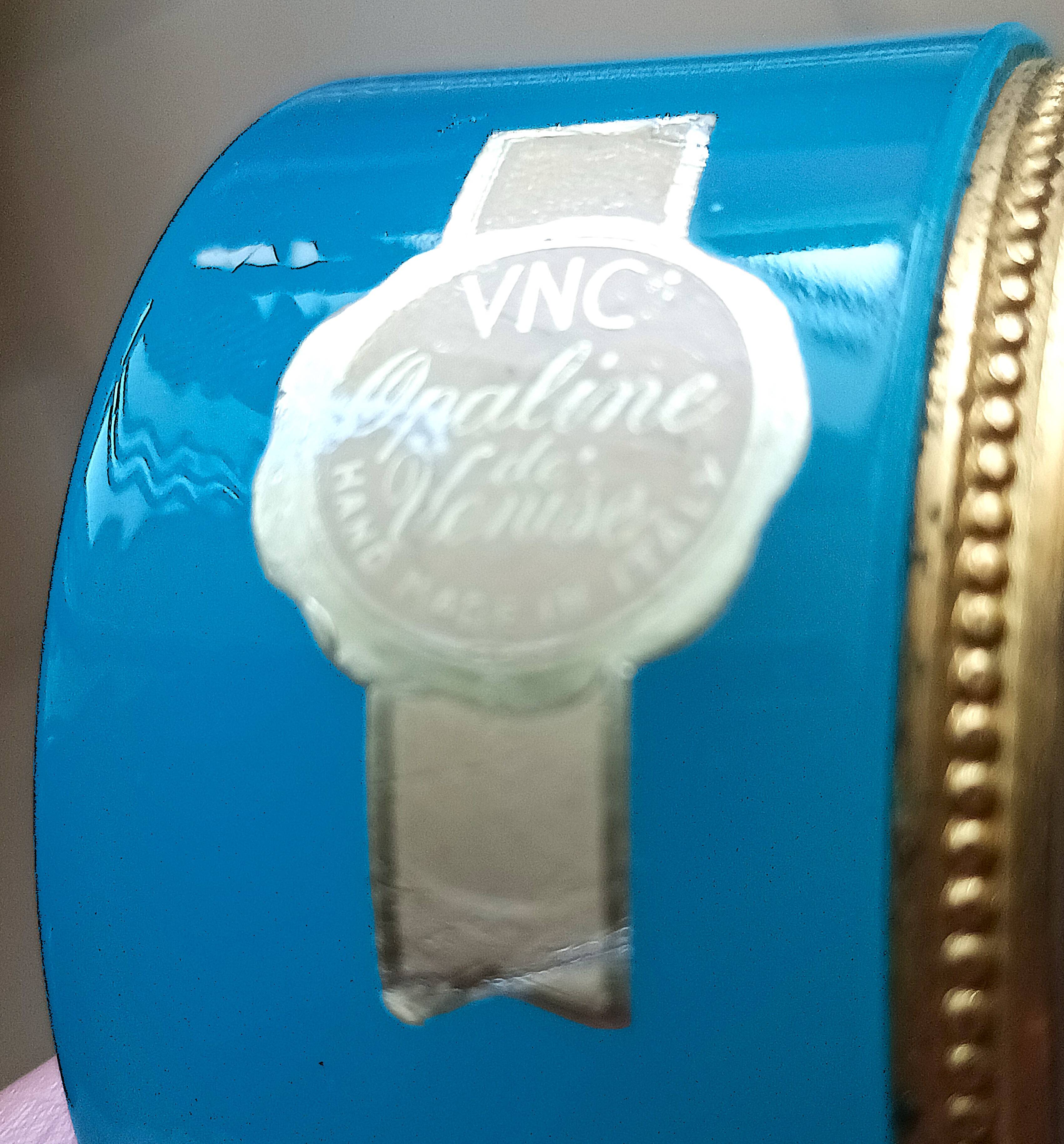 Paire de cendriers V.N.C. « Opaline de Venise »–Murano, Italie, années 1970