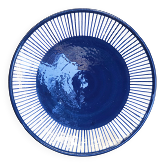 Assiette moyenne - PALME bordure bleu