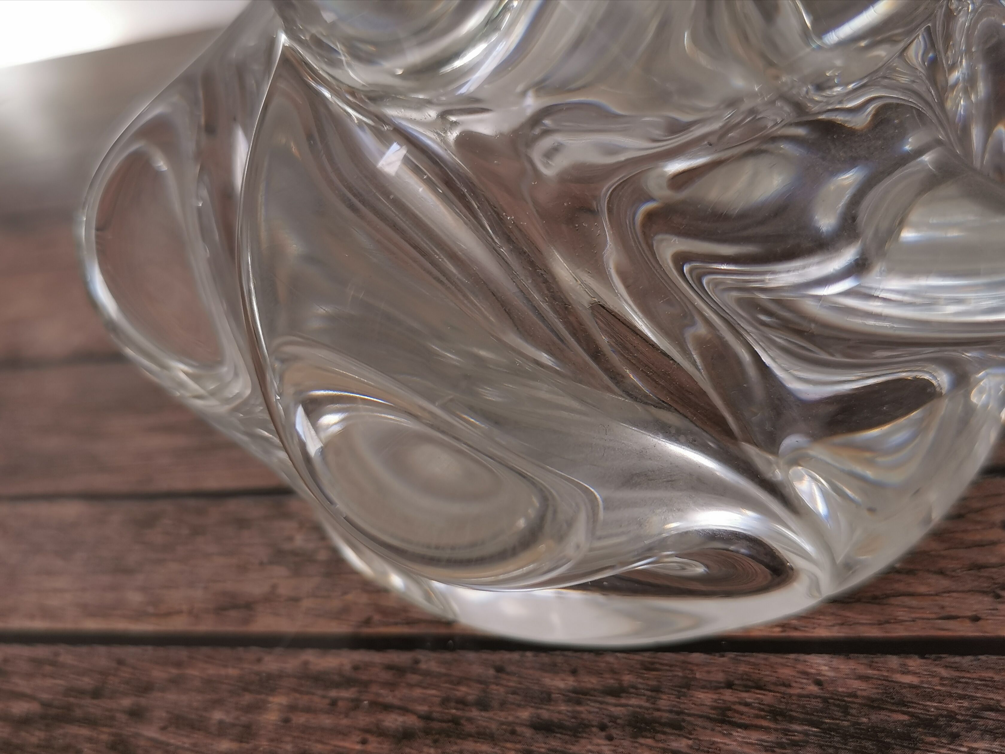 Pair of candle holders two crystal branches