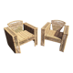 Fauteuil en métal et corde tressée 1980
