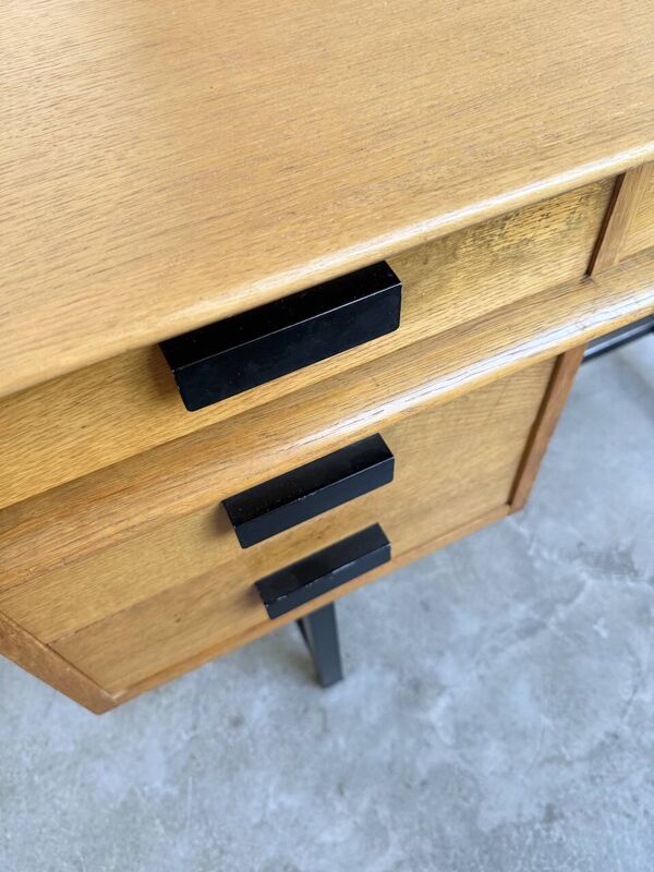 Bureau chéne métal année 50 moderniste