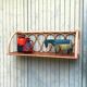 Vintage rattan shelf from the 60s