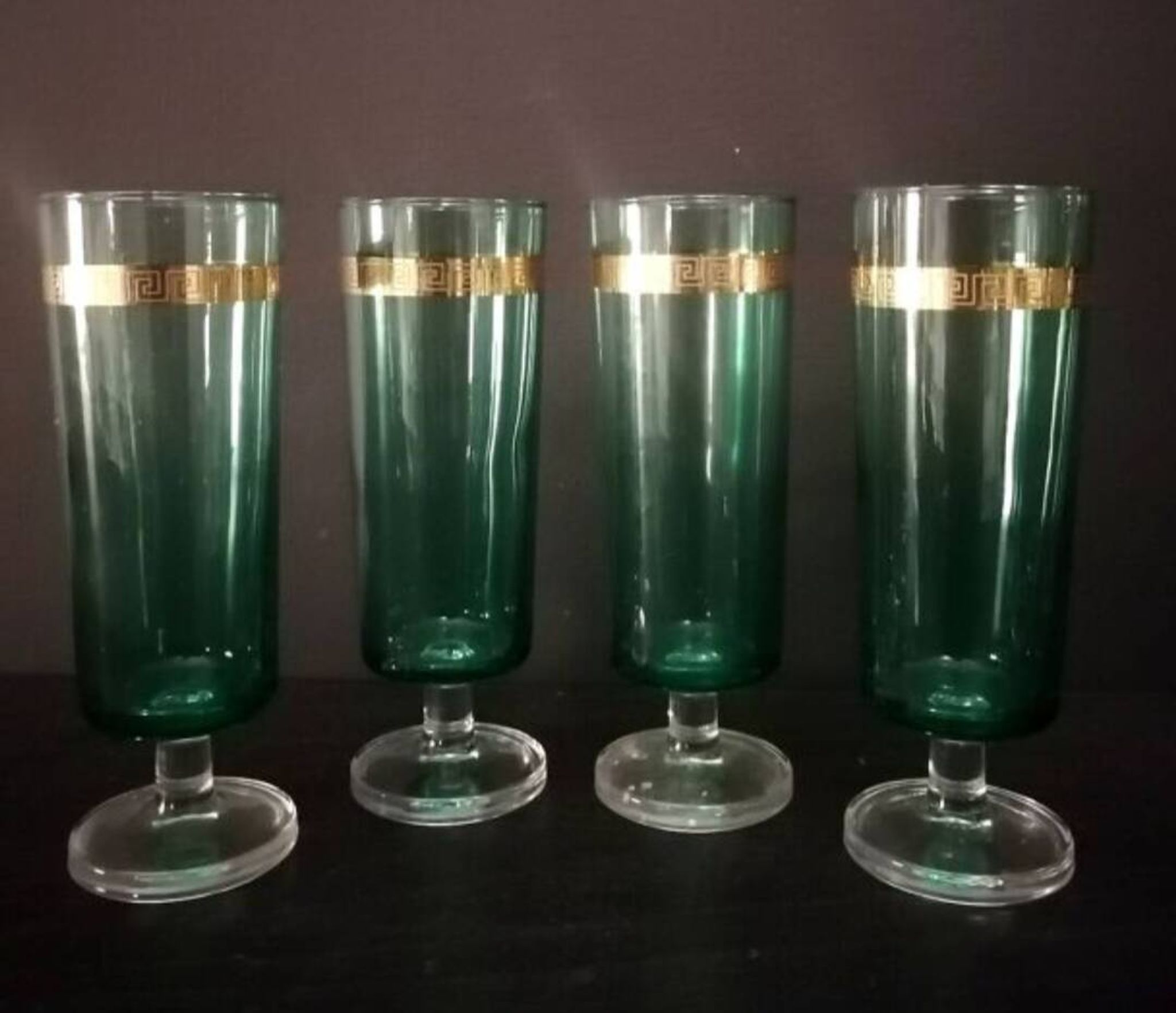 Set of Vintage Art Deco style Luminarc glasses.