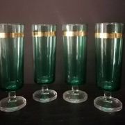 Set of Vintage Art Deco style Luminarc glasses.