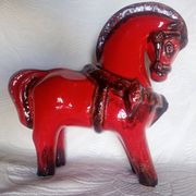 Bitossi - Aldo Londi - Red Roman Horse - glazed ceramic