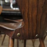 Baumann 1950s curved beech mid-century chair