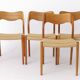 Set of 6 Niels Otto Møller Model 71 Dining Chairs, 1960s, Danish Vintage