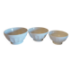 Antique white porcelain facet bowls