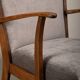 Fritz Hansen Armchair in stained beech wood and warm Grey Mohair, 1940s